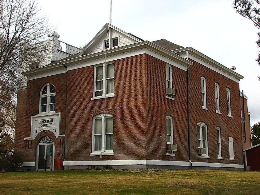 The Sherman County Courthouse in Moro, Oregon.