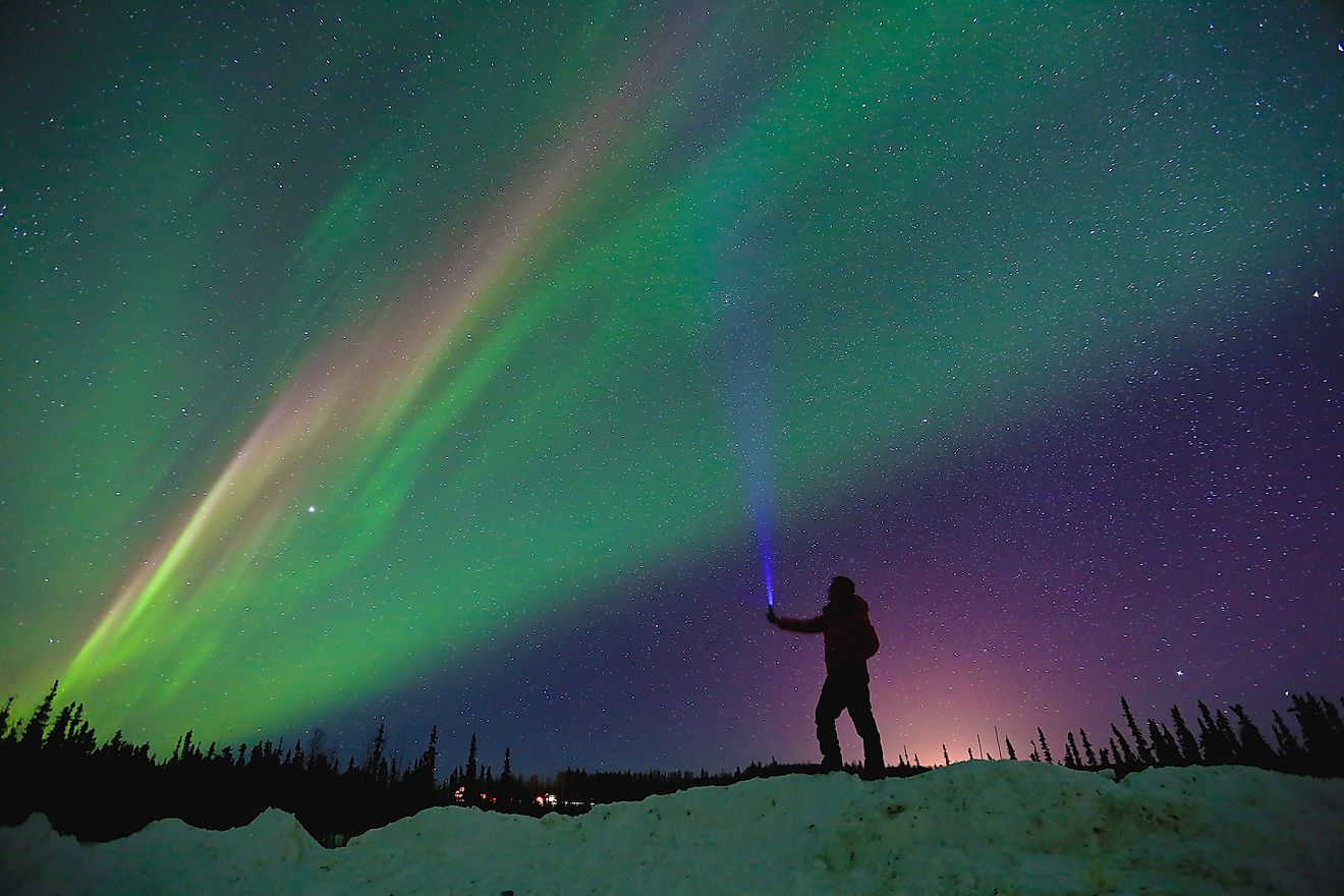 Aurora borealis seen in Fairbanks, Alaska.