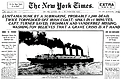 The New York Times article expressed the immediate recognition of the serious implications of the sinking