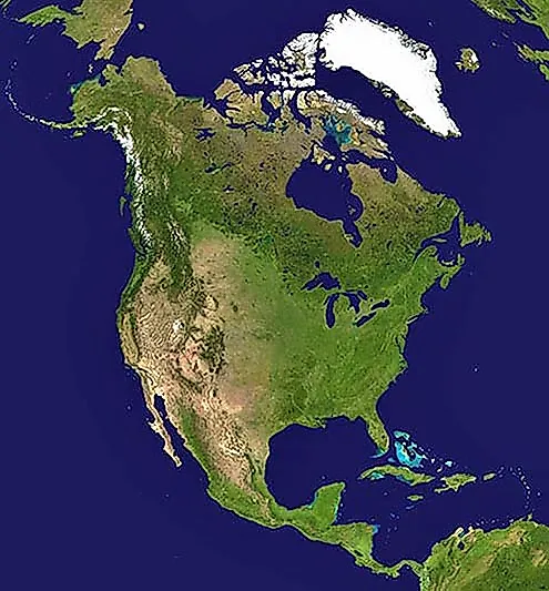 north america satellite view