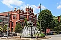 Market Square in the downtown area of Bloomsburg, Pennsylvania. Editorial credit: George Sheldon / Shutterstock.com.
